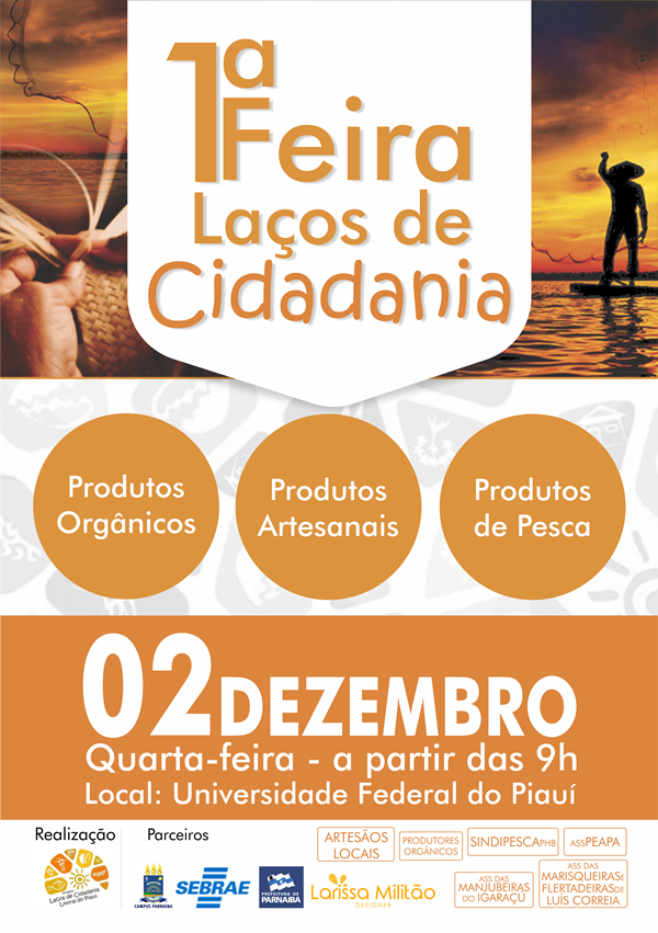 Convite: Participe da 1° Feira 'Laços de Cidadania' a ser realizada no Litoral do Piauí