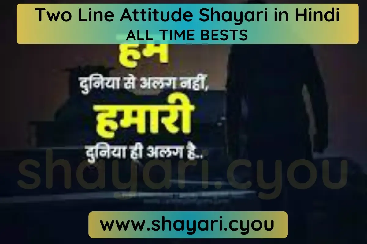 Two Line Attitude Shayari in Hindi