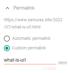 SEO-friendly URL