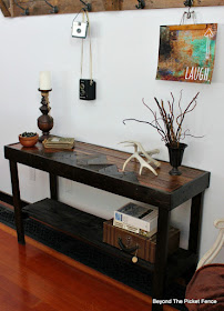 Reclaimed wood table made with pallets and barn wood