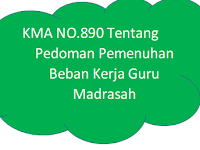 Keputusan Menteri Agama Republik Indonesia (KMA) Nomor  890 Pedoman Pemenuhan Beban Kerja Guru Madrasah
