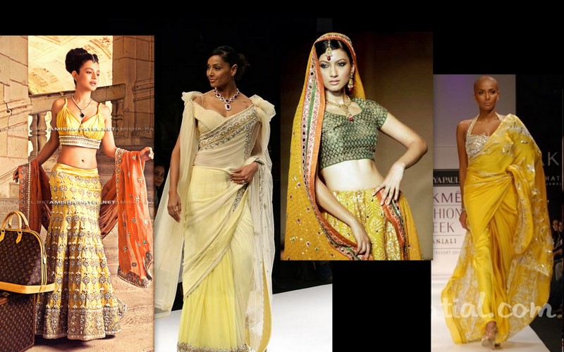 For Indian weddings combine soft cheery yellow with bold colors like green