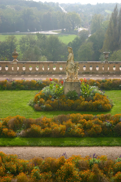 Follow through and enter the gardens  at the Chateau de Valencay.