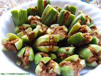 Stuffed Eggplant, Bharwa Tindora, Tondalichi Bhaji,stuffed tendli, Indian spicy curry, ivy gourd