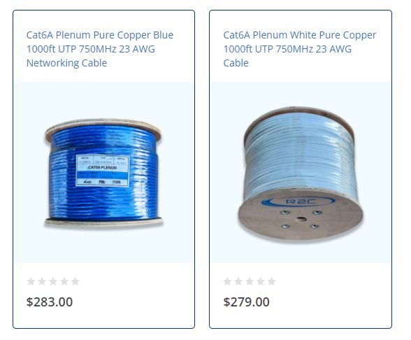 Buy CAT6 1000ft Plenum Network Ethernet Cables Online