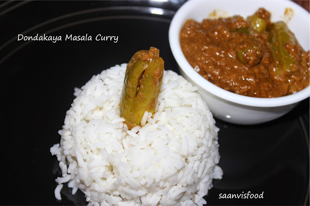 Dondakaya Masala Kura/Tindora(Ivy Gourd) Masala Curry