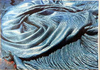 How to write a postcard: Example postcard featuring lava in Hawaii