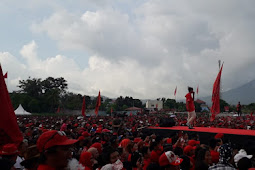 Kapolres Bitung Cek Langsung Jalannya Pengamanan Kampanye Rapat Umum PDIP Di Stadion Dua Sudara