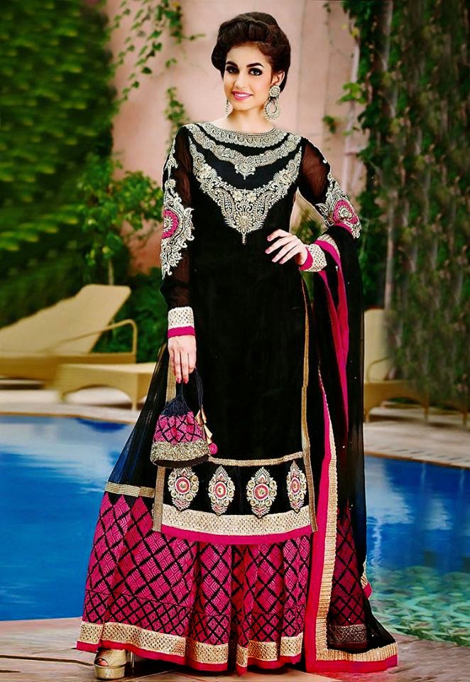 Latest Fashionable Net Anarkali Suit