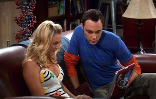 Penny e Sheldon em 'The Big Bang Theory'