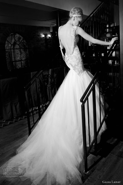 Galia Lahav mermaid lace backless wedding  dress 2013 2014