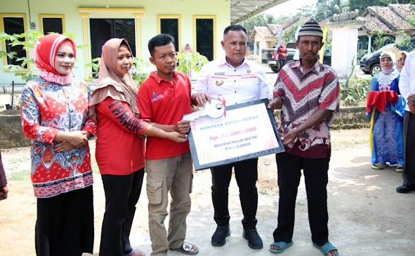Delapan Rumah Program BSPS di Kecamatan Way Sulan Diresmikan