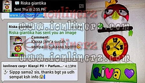 Testimoni Jam Dinding Flanel Kartun Boneka