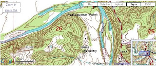 United States Geographical Survey map of Smith Cemetery's location in Pulaski County, Missouri