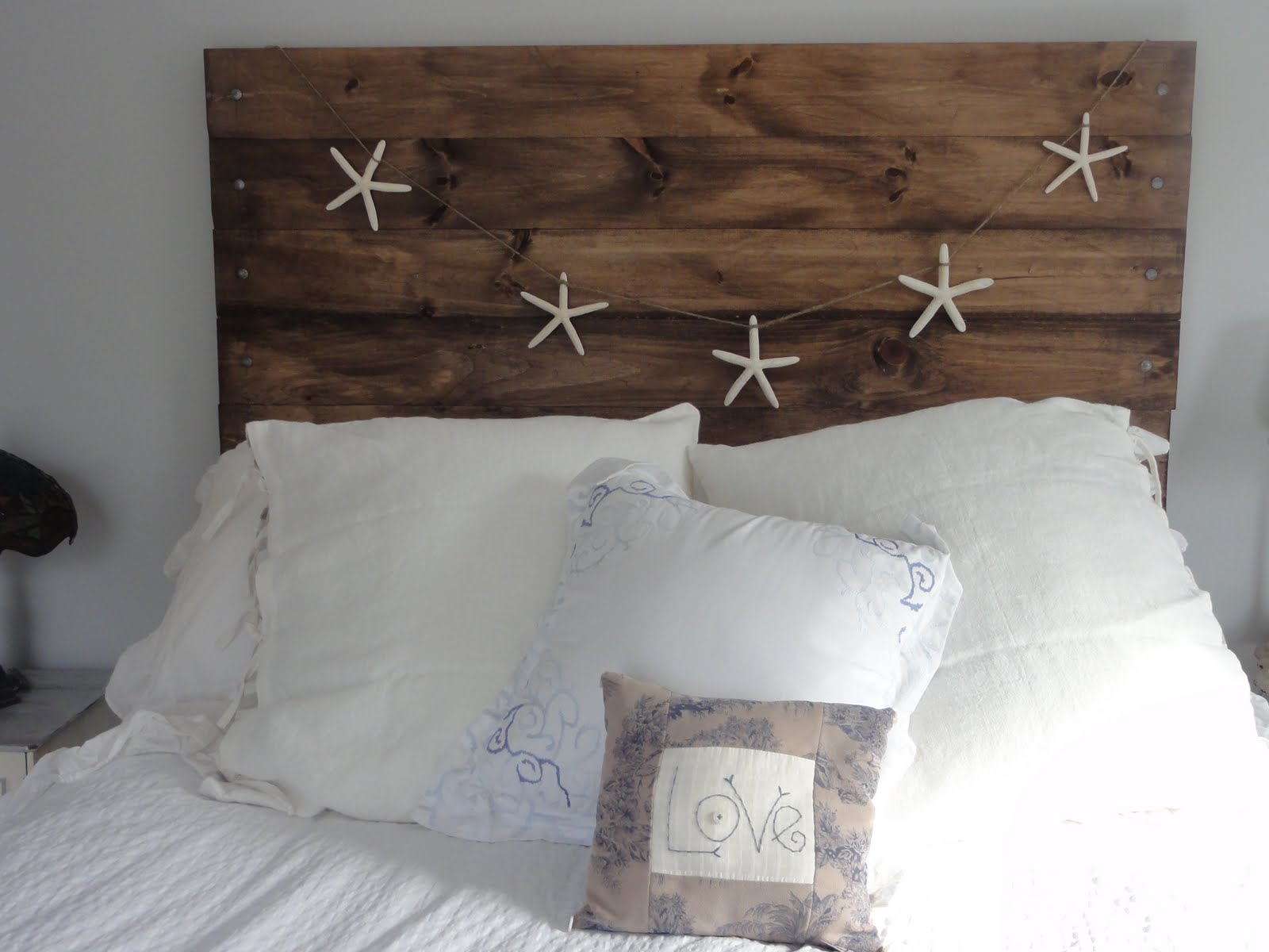 'Reclaimed' Project: Finding  Pennies Heaboard Wood Silver reclaimed wood   DIY diy headboard A