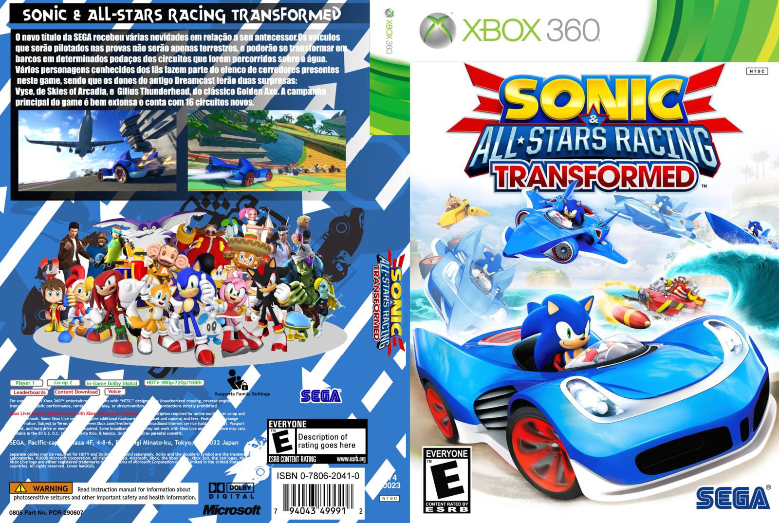 Jogo Sonic & All Star Racing Transformed Xbox 360 Sega em Promoção é no  Bondfaro