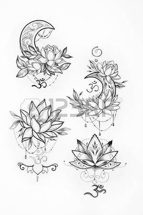 Unique Flowers Tattoo Design