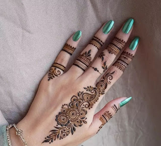 Full finger mehndi design