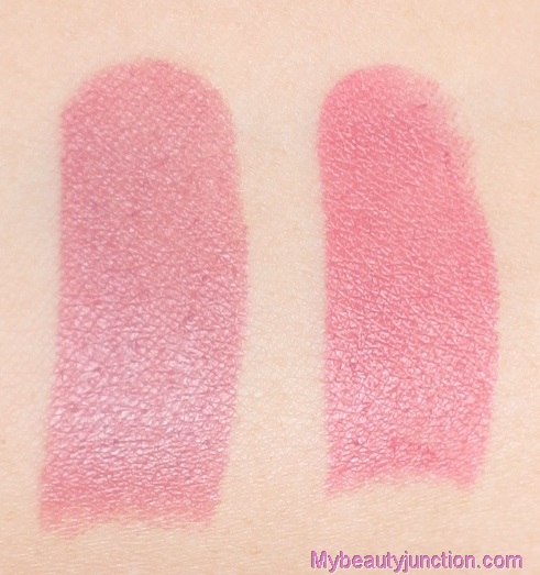Rouge d'Armani Lasting Satin lipsticks Pink 500, 502 review, swatches