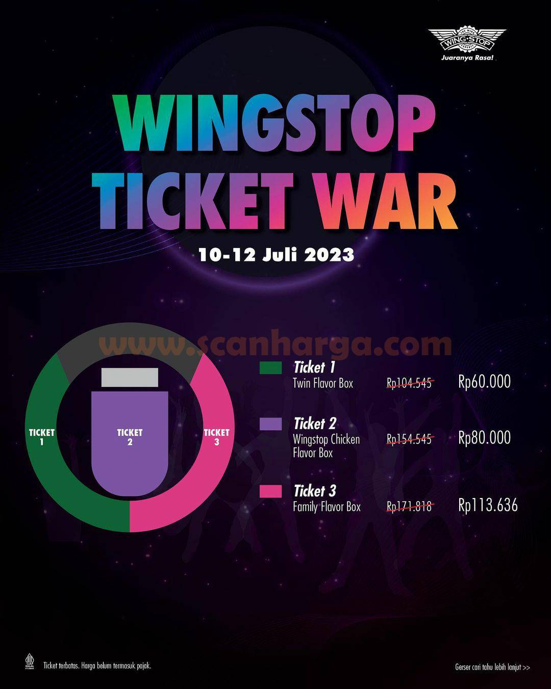 Promo WINGSTOP TICKET WAR Diskon hingga 50%