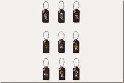 Peanuts X Coach black keytag