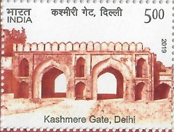 Stamp on Historical gates of India: Kashmiri Gate, Delhi