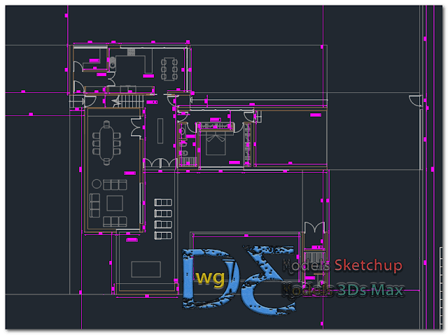 Dwelling house in AutoCAD  