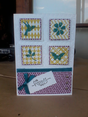 A masculine style card using sale-a-bration items and a new stamp set from the seasonal catalogue - Beyond Plaid