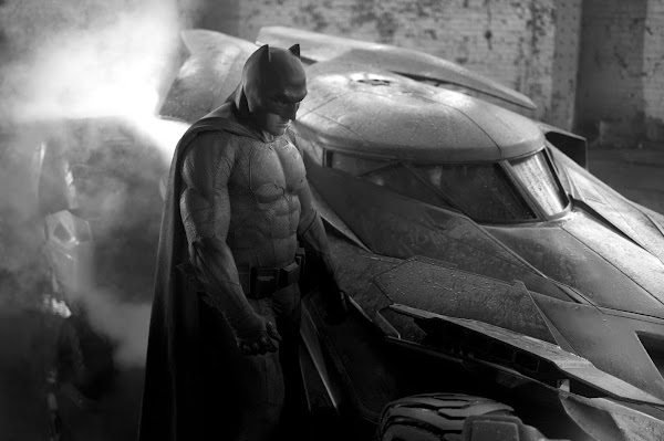 Ben Affleck in Batman Suit and Batmobile