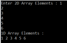 Creating the 1D Array From 2D Array Row Wise in C#