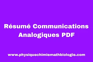 Résumé Communications Analogiques PDF