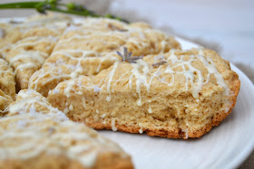 lavender apple white chocolate scones