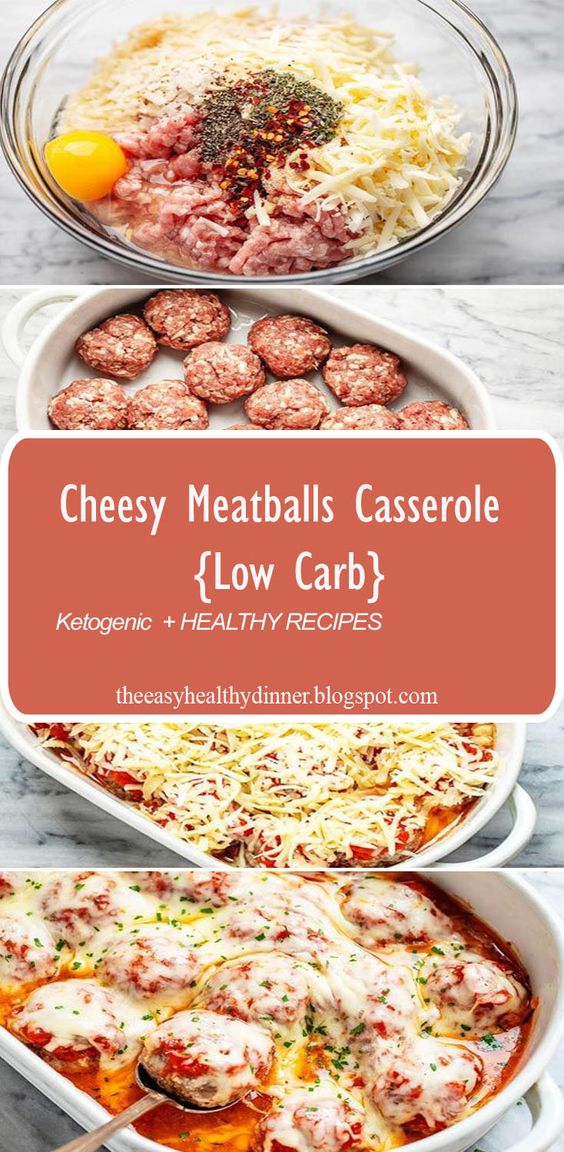 Cheesy Meatballs Casserole {Low Carb} - #lowcarb #meatballs #recipe #eatwell101 - Looking for a great low carb dinner option? This low carb...