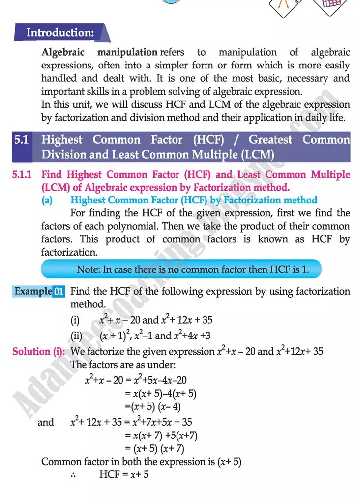 algebraic-manipulation-mathematics-class-9th-text-book