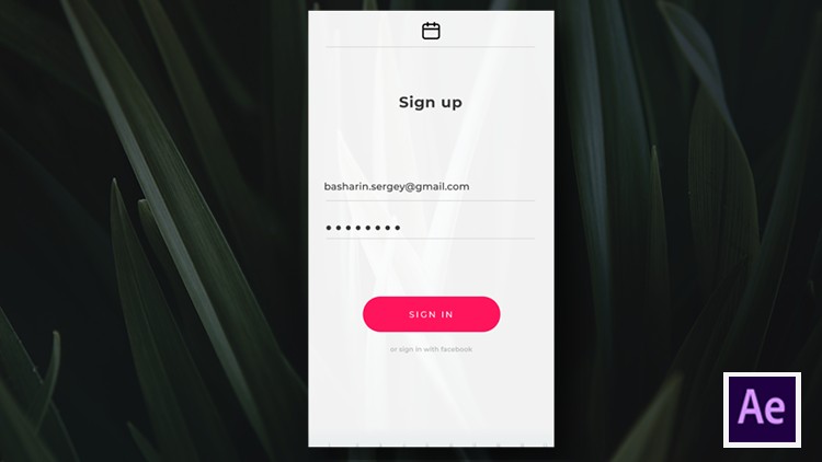 Sign In Mobile App Animation In After Effects Udemy Coupon