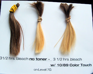 Killerstrands Hair Clinic The Bleach Toy 8 Hair Swatches Lightened For Learning