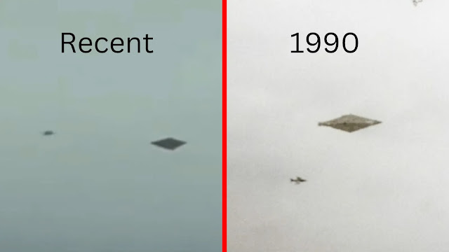 Here's the extraordinary evidence of history repeating itself as 2 diamond UFO sightings look exactly the same as each other 30 odd years apart.