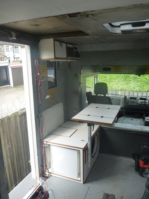 The console finally installed in Jim the overland motorhome