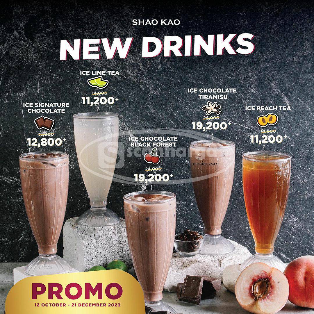 Promo SHAO KAO NEW DRINKS MENU START FROM IDR 11.2K