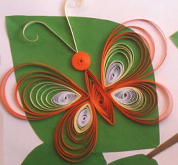 easy paper quilling butterfly for kids