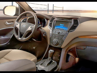 Hyundai Santa Fe,model year 2013, From the inside 