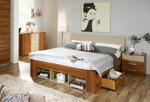 10 Ideas  for double  bed  with storage drawers and boxes
