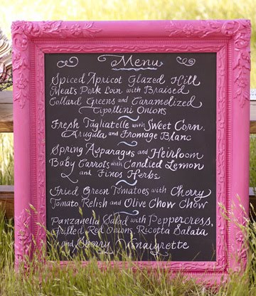 Chalkboards and Old Windows used in Vintage Rustic Shabby Chic Weddings