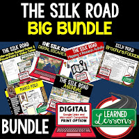 Silk Road Activities, Ancient World History Mega Bundle, Ancient World History Curriculum, World History Digital Interactive Notebooks, World History Choice Boards, World History Test Prep, World History Guided Notes, World History Word Wall Pennants, World History Game Cards, World History Timelines