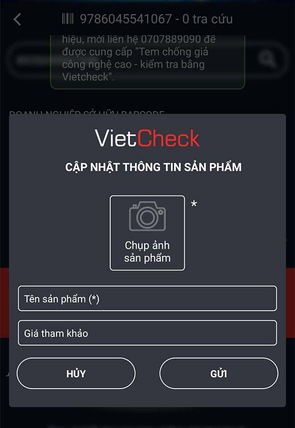 Tải VietCheck - Ứng dụng quét mã vạch, QR Code sản phẩm chính hãng b