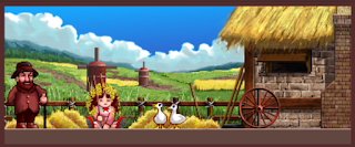 The Farm job in Princess Maker 2, where your daughter helps feed animals and move hay.