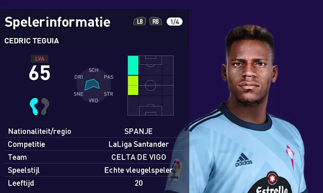 Cedric Teguia Face For eFootball PES 2021