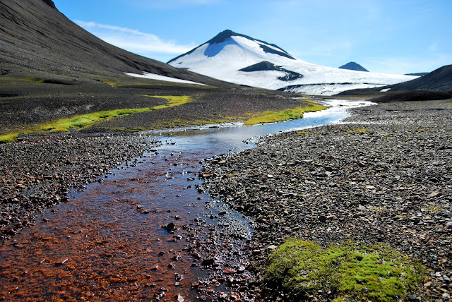 paisaje de Jökultungur, durante el laugavegur islandia trekking