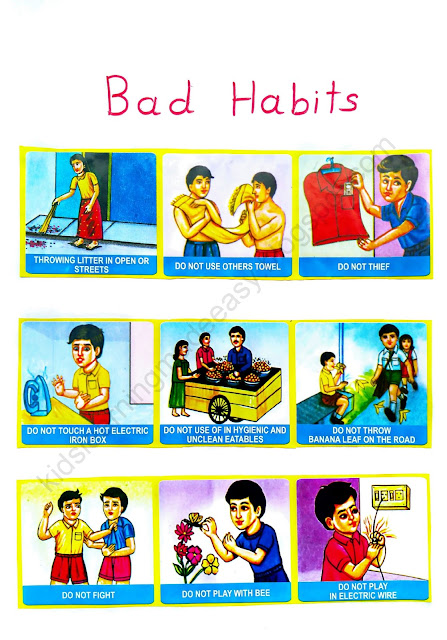 bad habits worksheets