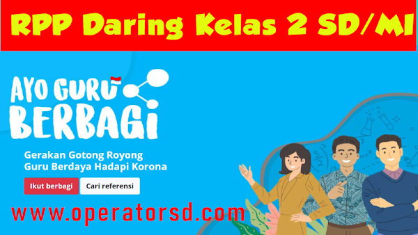 Contoh RPP Daring SD/MI Kelas 2 Masa Pandemi COVID-19